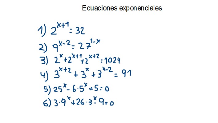 Ecuaciones exponenciales