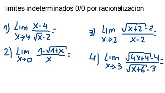 limite indeterminado 0/0 por racionalizacion